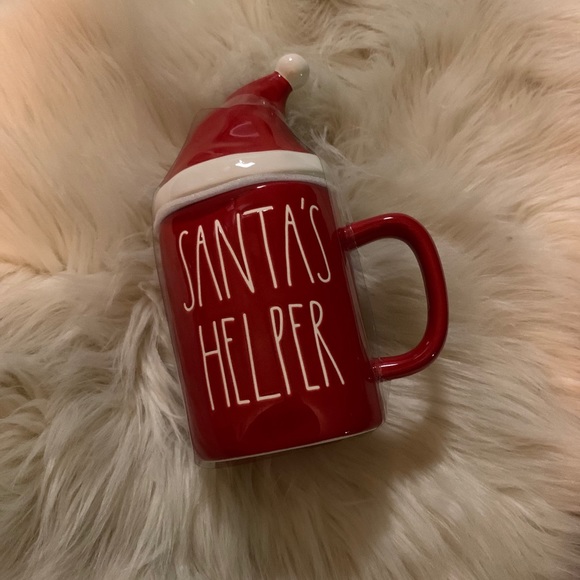 Rae Dunn Santa’s Helper Red Christmas Hat Mug